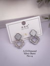 AD Diamond Rose Gold And Silver Party Wear Butti And Tops Wholesale Shop In Surat
